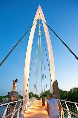 Two-day itinerary for Wichita, Kansas: http://www.midwestliving.com/travel/kansas/wichita/two-day-getaway-to-wichita Kansas Usa, Midwest Living, Wichita Kansas, Home On The Range, Road Trippin, A Bridge, Incredible Places, North Dakota, Weekend Trips