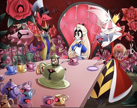 Hotel Trivago, Film Anime, H Hotel, Monster Hotel, Alastor Hazbin Hotel, Vivziepop Hazbin Hotel, Cartoon Crossovers, Freelance Artist, Hotel Art