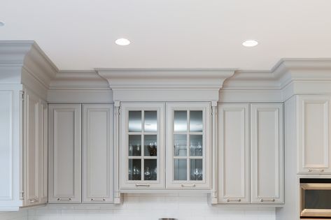 A Grand Kitchen - Hubley Painting and Carpentry Crown Moulding Kitchen Cabinets, Kitchen Cabinet Molding, Crown Molding Kitchen, Small House Remodel, Kitchen Soffit, Classical Kitchen, Update Kitchen Cabinets, Grand Kitchen, Kitchen Remodel Design