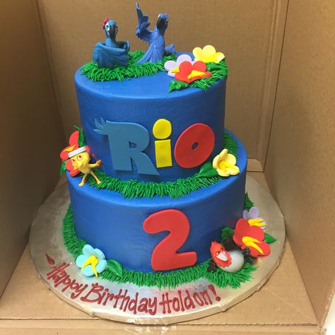 Rio Cake Ideas, Rio Movie Themed Birthday Party, Rio Movie Birthday Party Ideas, Rio Birthday Party Ideas, Rio Themed Birthday Party, Rio Birthday Party, Rio Birthday Cake, Rio Cake, Rio Birthday Parties