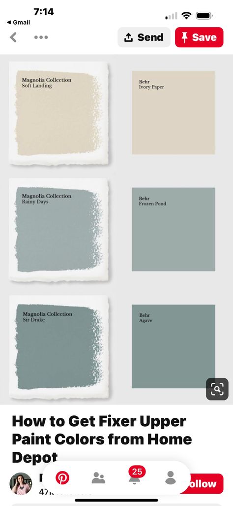 Agave Paint Color, Rainy Days Paint Color Magnolia, Behr Rainy Afternoon, Rainy Days Magnolia Paint, River Bathroom, Sherwin Williams Paint Neutral, Fixer Upper Paint Colors, Magnolia Paint, Magnolia Collection