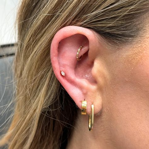 We love making your ears sparkle!! ✨ Look at these pretty ear scapes from yesterday 📍Sola Salon | Deer Valley | Studio 19 #earscaping #constellationpiercing #conch #rook #daith #earcuration #hollywoodbodyjewelry #painfulpleasures #baselabratories #piercingaftercare Constellation Piercings, Piercing Aftercare, Deer Valley, Conch, Body Jewelry, Piercings, Deer, Look At, Sparkle