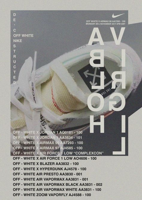 NIKE X OFF WHITE AD CAMPAIGN | INITIAL IDEAS on Behance Off White Advertising, Off White Campaign, Off White Graphic Design, Off White Brand Aesthetic, Email Logo Png, Off White Poster, Email Logo, Nike X Off White, Off White Brand