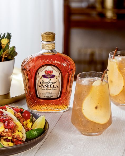 Crown Royal Vanilla Recipes, Royal Cocktails, Whisky Cocktail Recipes, Crown Royal Drinks, Unique Cocktail Recipes, Royal Recipe, Whisky Cocktail, Whisky Cocktails, Vanilla Recipes