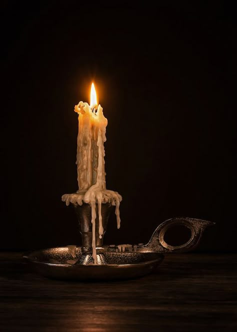 Medieval Candle Aesthetic, Pictures Of Candles, Candle Reference, Candles Aesthetic Dark, Candle Dripping, Melted Candle, Creepy Candles, Melting Candle, Candle In The Dark