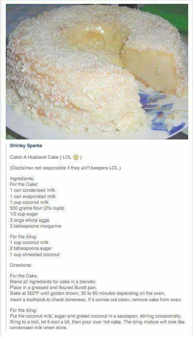 Recipe for husband cake🙂 Cake For Husband, Coconut Recipes, Pie Cake, Coconut Cake, White Cake, Food Cakes, Eat Dessert, Vintage Recipes, Easy Cake