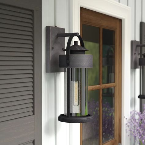 Garage Redesign, Door Lighting, Front Door Lighting, Outdoor Barn Lighting, Traditional Lanterns, Dark Steel, House Lighting, Cabin Lighting, Porch Wall