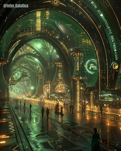 Sci-fi Environment, Sci Fi Fantasy City, Sci Fi Arena, World Building Art, Sci Fi City Futuristic Architecture, Sci Fi World, Scifi World, Ancient Underground City, City Concept