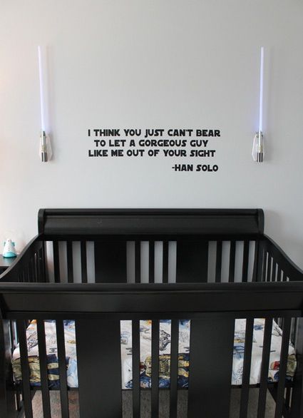 This Star Wars Nursery is a riot. It's gettin' Hoth in here! Star Wars Zimmer, Star Wars Themed Nursery, Star Wars Baby Room, Star Wars Kids Room, Star Wars Nursery, Star Wars Room, Star Wars Quotes, Star Wars Kids, Star Wars Baby