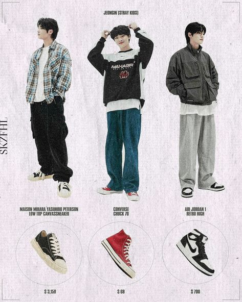 I.n Outfits, Jeongin Ootd, Jeongin Style, Jeongin Outfit, Skz Outfits Inspired, Enhypen Outfit, Watercolour People, 90s Skater Fashion, Stray Kids Outfits