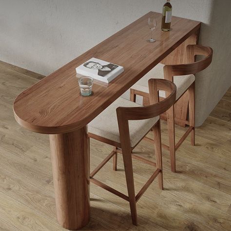 Counter Height Dining Room Tables, Wood Column, Kitchen Bar Table, Home Bar Sets, Bar Dining Table, Home Bar Design, Wood Table Bases, High Top Tables, Furniture Details Design