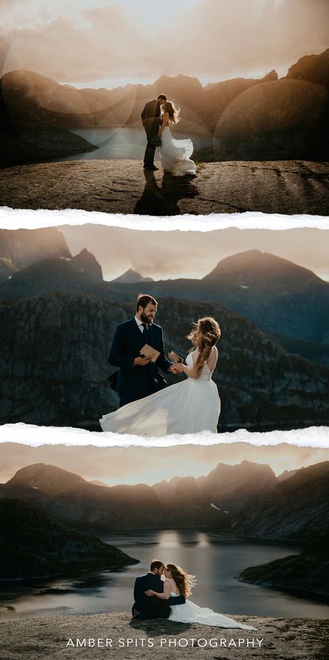 Elopement photography and videography in Norway Norway Engagement Photos, Eloping In Europe, Scandinavian Elopement, Elope Locations, Norway Elopement, Uk Elopement, Viking Couple, European Elopement, Europe Elopement