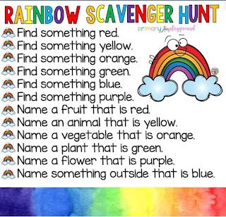 Rainbow Scavenger Hunt, Mixed Up Chameleon, Kids Songs With Actions, March Lessons, Green Name, Physical Activities For Kids, Scavenger Hunt For Kids, Kid Crafts, Learning Through Play