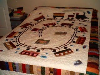 Train Quilt, Train Bed, Childrens Quilts, Baby Boy Quilts, Kit Bebe, Boy Quilts, Sewing Appliques, Patchwork Quilting, Queen Quilt