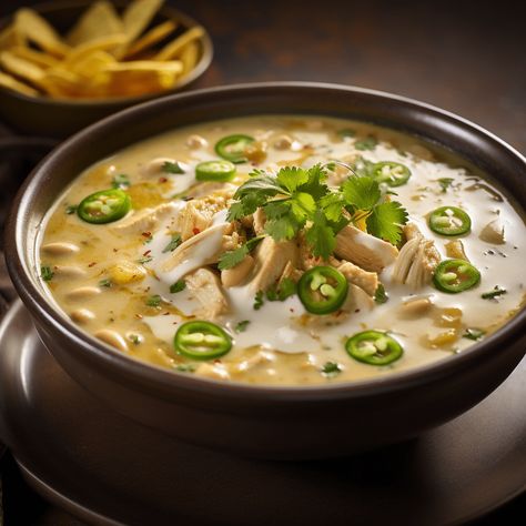 The Cheesecake Factory Entree We're OBSESSED With Roasted Green Chili, Cheesecake Factory Recipes, The Cheesecake Factory, Best Chili Recipe, Cheesecake Factory, White Chicken Chili, White Chicken, Easy Soups, Easy Soup Recipes