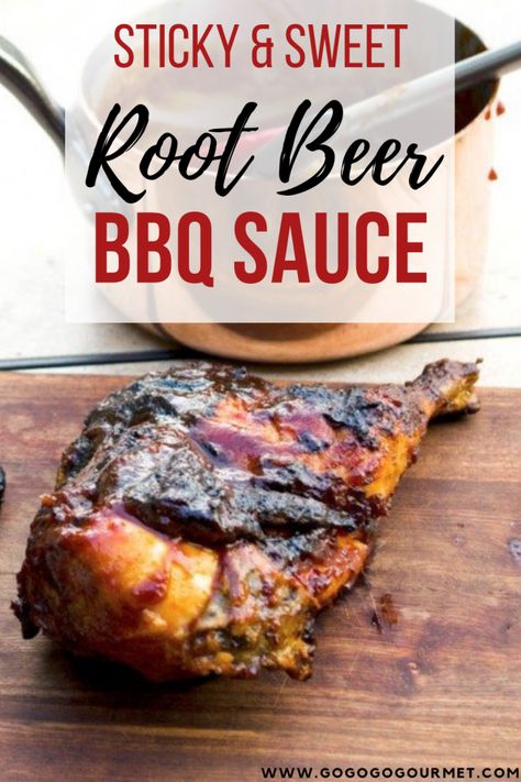 Cooking on the grill has never been better than with this delicious Root Beer BBQ Sauce recipe! Perfect for chicken, ribs or any kind of meat, this will be the only barbecue sauce you need! #gogogogourmet #rootbeerbbqsauce #bbqsaucerecipe #homemadebbqsauce Beer Bbq Sauce Recipe, Root Beer Bbq Sauce, Home Made Bbq Sauce, Beer Bbq Sauce, Chicken Ribs, Homemade Bbq Sauce Recipe, Homemade Sauce Recipes, Barbecue Sauce Recipes, Traeger Recipes