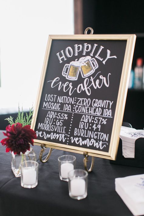 Beer Themed Wedding, Small Private Wedding, Beer Wedding, Stowe Vermont, Couple Wedding Shower, Brewery Wedding, Beer Theme, Vermont Wedding, Mountain Bride