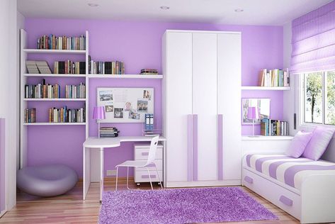 Contemporary Rugs Tirissa Purple | This contemporary styled … | Flickr Bedroom Ideas Lavender, Deco Violet, Purple Girls Bedroom, Girls Bedroom Paint, Purple Room Decor, Bedroom Purple, Small Kids Room, Purple Bedrooms, Purple Bedroom