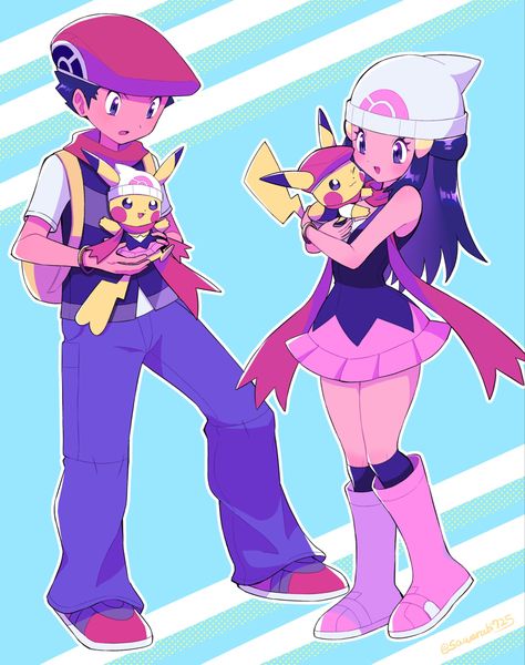 Pokémon Diamond And Pearl, Solgaleo Pokemon, Pokémon Diamond, Pokemon Ash, Pokemon Special, Pokemon Wallpaper, The Rival, Pokemon Trainers, Cute Pokemon Wallpaper