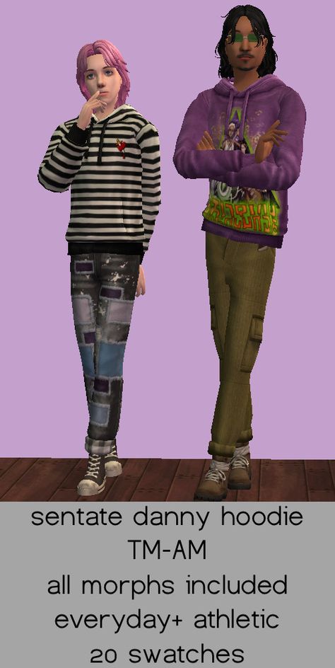 today i have a 4t2 conversion of @sentate 's danny hoodie for you guys :) it's for teen and adult males (teen textures repoed to the adult ones), has morphs and is enabled for everyday and athletic.… Sims 2 4t2 Clothes, Sims 4t2 Clothes, Sims 2 Male Cc, Ts2 Mods, Ts2 Cc, Male Clothes, Sims Mods, Sims 2, Sims Cc