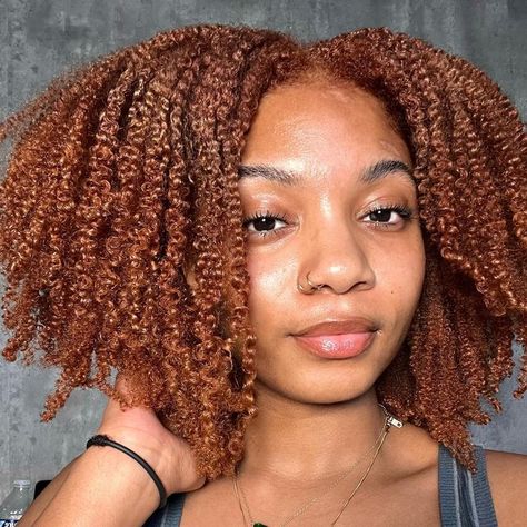 Ginger Type 4 Hair, Curly Afro Hair, Type 4 Hair, Dyed Natural Hair, Natural Hair Community, Curly Afro, Afro Hair, Natural Hair Braids, Fall Time