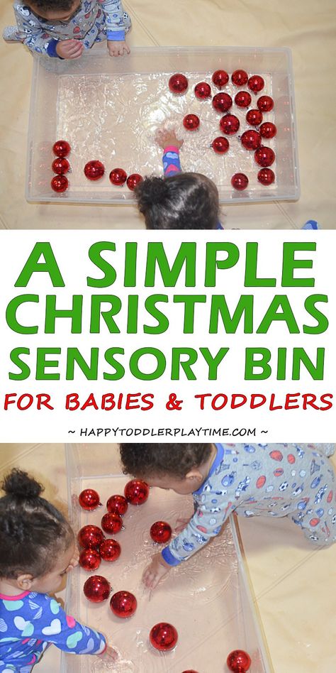 Simple Christmas Sensory Bin for Babies – HAPPY TODDLER PLAYTIME #kidsactivities #christmasactivities #toddleractivities #christmascrafts #babyactivity #toddleractivities Baby Christmas Activities, Sensory Christmas, Christmas Sensory Bin, Baby Christmas Crafts, Valentine Sensory, Christmas Sensory, Christmas Activities For Toddlers, Christmas Basket, Toddler Sensory