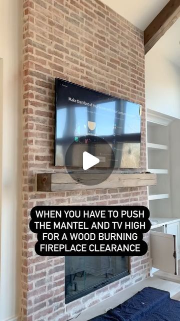 Cardinal Crest on Instagram: "@mantel_mount . When you have to push the mantle high for a wood burning fireplace. Thank you @bravaskc for killing it here. 
.
.
.
.
.
.
.
.
.
.

#custombuilder #construction #buildersofinsta #homedesign #homegoals #instainteriors #currentdesiggnsituation #buildersofig #keepcraftalive #home #customhome #interiordesign #interiordesigninspo #custom #customhome #hgtv #craftsman #newhome #kansascity #kchomes #interior #interiordesign #builder #finehomebuilding #details" Mantel Mount, Build A Fireplace, The Mantle, Killing It, Wood Burning Fireplace, A Wood, Wood Burning, Custom Homes, Fireplace