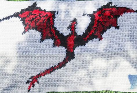 Dragon! This actually worked up a lot faster than I thought it would. What do you all do with your tapestry crochet? This is the right size for a tote or a pillow, but I think I'm going to add it to a blanket. #dragon #dragoncrochet #fantasycrochet #crochet #crocheting #crochetersofinstagram #crochetpattern #crossstitch #crochetlove #yarn #tapestry #tapestrycrochet #tapestrycrochetpattern #crochetallday #handmade Dragon Tapestry Crochet, Dragon Tapestry, Cave Creek Arizona, Yarn Tapestry, Tapestry Crochet Patterns, Tapestry Crochet, A Blanket, Crochet Ideas, A Pillow