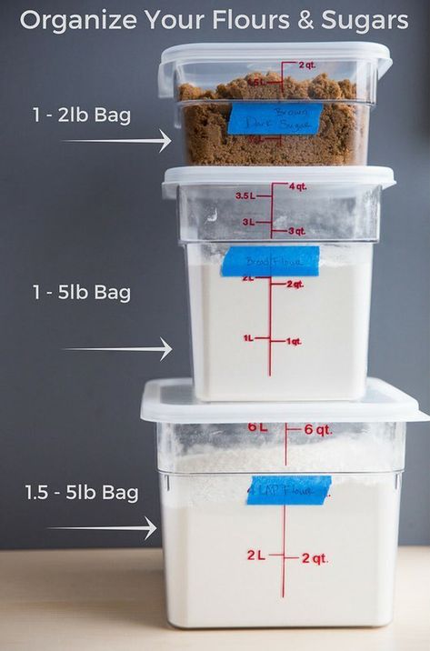 Got bulk ingredients? 👨‍🍳 @makeandtaste shows how to efficiently, safely store and organize your pantry using Cambro CamSquares. ⁣ ⁣ #cambro #bulkingredients #flour #sugar #foodstorage #pantryorganization #makeandtaste #dough #freshdough #homemadebread #quarantinecooking #quarantinebaking Baking Ingredients Organization, Bulk Pantry Organization, Bulk Flour Storage Ideas, Bulk Flour Storage, Baking Storage Containers, Cambro Food Storage, Bulk Pantry Storage, Baking Ingredients Storage, Flour Storage Ideas