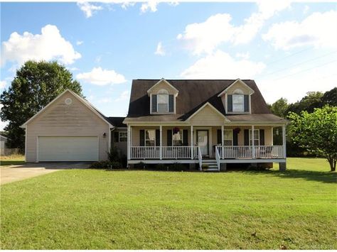 110 Salem Meadow Dr. |$180,000| This adorable Cape Cod in desirable East Iredell offers an open concept main floor design. Spacious living room includes fireplace. Large kitchen and dining area. Master Laundry and half bath on main floor. Two additional bedrooms and bath upstairs. Relaxing covered front porch to enjoy the outdoors all year round. Two lots included with the sale. Property extends to corner of New Salem and Salem Meadow. Cape Cod Home With Front Porch, Main Floor Design, Cape Cod Farmhouse, Open Concept Main Floor, Cape Cod Exterior, Farmers Porch, Garage Addition, Kitchen And Dining Area, Porch Addition