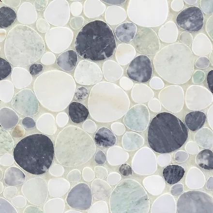 Coastal Marble Pebble Mosaic Pebble Mosaic Tile, Luxury Coffee, Wood Epoxy, Pebble Mosaic, Coastal Bathrooms, Master Bath Remodel, Inspiration Photo, Table Wood, Shower Remodel