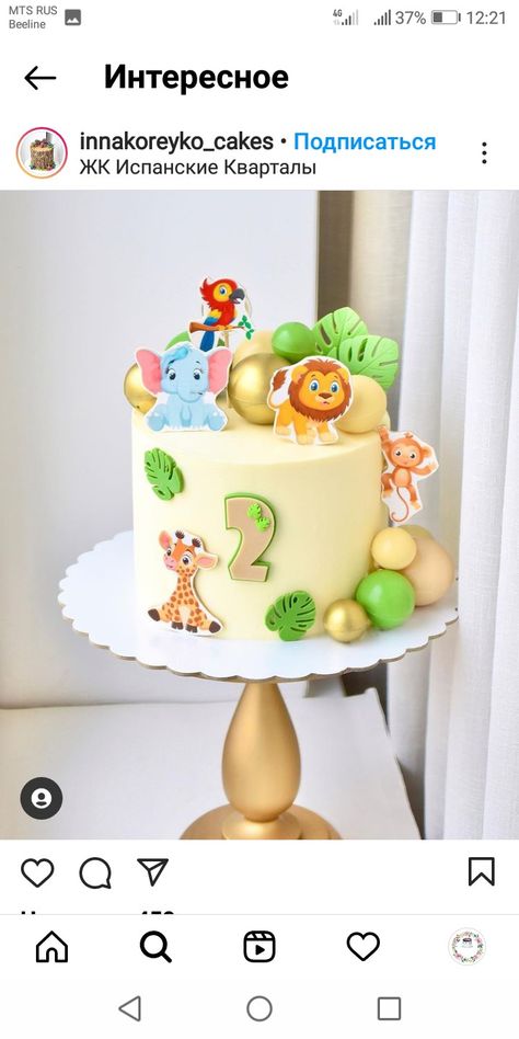 Tort Safari, Zoo Cake, Safari Cake, Safari Theme Birthday, Safari Cakes, Elegant Birthday Cakes, Baby Birthday Cakes, Butterfly Cakes