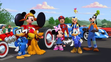 Mickey and the Roadster Racers TV show is renewed for season three on Disney Junior. The second season of the animated series premieres next month. Will your family tune in? Mickey And The Roadster Racers, Mickey Mouse E Amigos, Hulk Character, Tv Program, Horror Music, Mickey Mouse Clubhouse, Movie Genres, Mickey Mouse And Friends, Disney Junior