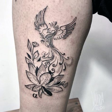 Top 100 Best Phoenix Tattoo Ideas For Women - Mesmerizing Mystical Designs Female Phoenix Rising, Pheonix Tattoo Rising From Lotus, Phoenix Lotus Tattoo Feminine, Lotus Phoenix Tattoo, Phoenix Tattoo Ideas, Tato Phoenix, Rebirth Tattoo, Phoenix Tattoo For Men, Rising Phoenix Tattoo