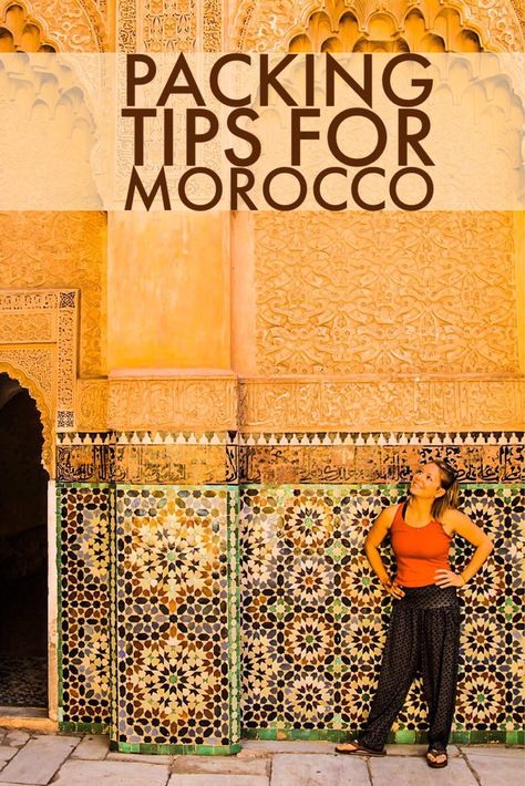 Wondering what to pack before you go to Morocco? Here are the top travel packing tips for Marrakech, Chefchaouen the Sahara and beyond! Morocco Packing List, Morocco Packing, Winter Wonderland Hyde Park, Marrakesh Travel, Morocco Trip, Travel Packing Tips, Visit Morocco, Packing Guide, Morocco Travel