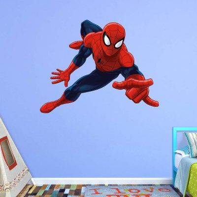 Fathead Ultimate Spider-Man Wall Decal - 96-96091 Spider Man Bedroom Ideas, Spiderman Decorations, Man Bedroom, Ultimate Spider Man, Best Home Interior Design, Superhero Room, Ultimate Spiderman, Amazing Spider Man, Boy Bedroom