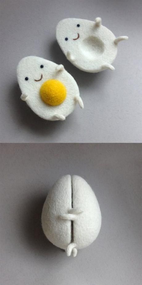 Needle Felt Ideas, Felted Food, Felted Eggs, Love And, Needle Felting Projects, Felt Food, An Egg, Felt Diy, Felt Toys