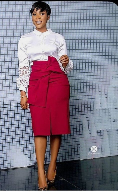 Corporate Skirt Styles, Corporate Skirts, Office Skirts, Posh Dresses, Church Dresses For Women, Classy Skirts, Couture Skirts, Pencil Skirt Casual, Corporate Dress