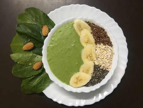 Recipe For Spinach, Healthy Breakfast Recipe, Spinach Smoothie, Smoothie Bowl Recipe, Bowl Recipe, Breakfast Recipe, Smoothie Recipe, Smoothie Recipes Healthy, Bowls Recipe