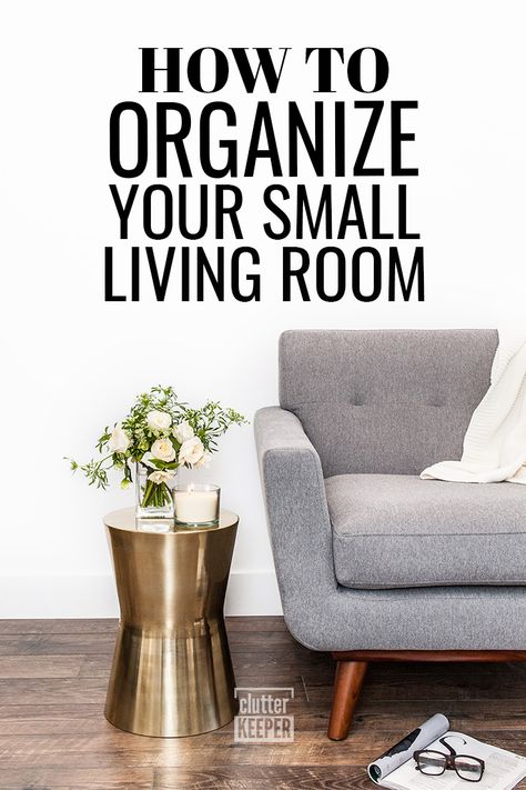 Learn creative space saving storage tips and lots of tricks to help with the layout and organization of your small or narrow living room. These 15 small living room ideas will make your apartment or home feel both cozy and like it has tons of space. #livingroomdesign #smalllivingroom #clutterkeeper Small Living Room Arrangements, Small Living Room Storage, Narrow Living, Illusion Of Space, Small Living Room Furniture, Small Living Room Layout, Narrow Living Room, Living Room Furniture Layout, Living Room Furniture Arrangement