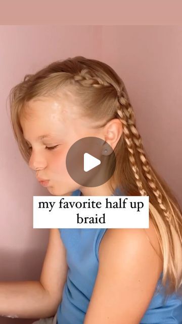 Audrey McClelland on Instagram: "MY FAVORITE HALF UP BRAID ❤️ I must do this hairstyle at least once a week on Victoria! It’s the simplest and easiest hairstyle of all. I love how this one looks. I will share all of the hair products that I used to prep and style her hair. . #hairdo #braidideas #braidinspo #braidinspiration #braid #simplehairstyles #simplehair #simplehairstyle #easyhairstyles #easyhairstyle #easyhairstylesforgirls #cutehairstyles #cutehair #hairvideo #hairideas #hairinspo #hairinspiration #hairvideos #hairidea #schoolhairstyles #schoolhair #hairstyles #hair #hairstyle #hairtutorial #hairtutorials" Braid Half Up Half Down, Picture Day Hair, Cute Toddler Hairstyles, Girly Hairstyles, Half Updo Hairstyles, Braid Inspiration, Braided Hairdo, High Hair, Easy Hairstyles For School