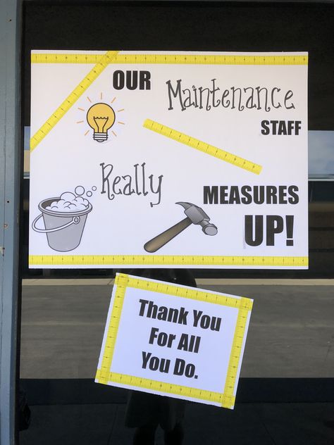 Custodian Door, Maintenance Custodian Appreciation Gifts, Janitor Appreciation, Custodian Appreciation, Teacher Appreciation Door Decorations, Subway Gift Card, Teacher Appreciation Doors, School Custodian, Volunteer Appreciation Gifts, Staff Appreciation Gifts