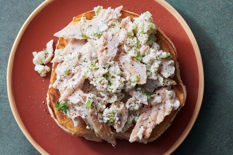 Whitefish Salad Recipe - NYT Cooking Noodle Kugel Recipe, Whitefish Salad, Jewish Deli, Food Change, Smoked Trout, Smoked Fish, Nyt Cooking, Jewish Recipes, New Cookbooks