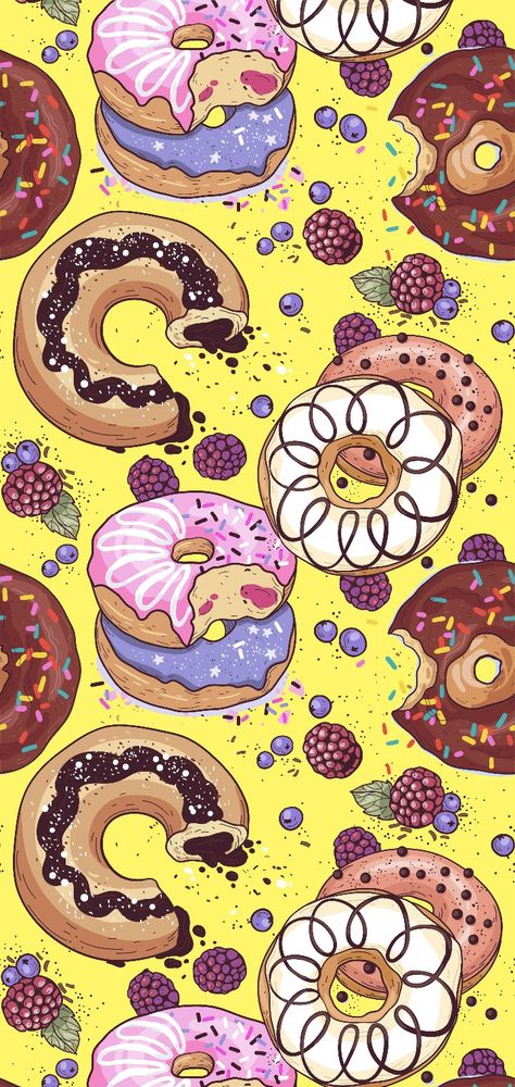 #Donuts #fondodepantalla #wallpaper Donut Wallpaper, Kawaii Donut, Delicious Donuts, Candy Store, Colorful Art, Desktop Wallpaper, Donuts, Phone Wallpaper, Kids Rugs