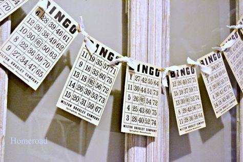 Bingo Party Decorations, Bingo Event, Game Night Decorations, Vintage Bingo Cards, Bingo Cake, Bingo Party, Bingo Night, Adult Party Themes, 90's Birthday Party