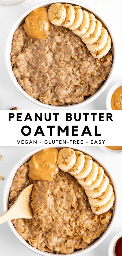 Peanut Butter Maple Syrup, Healthy Desayunos, Easy Oatmeal Recipes, What Is Healthy Food, Healthy Oatmeal Recipes, Breakfast Oatmeal Recipes, Healthy Vegan Breakfast, Easy Oatmeal, Healthy Food Facts