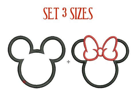 Embroidery Mickey Mouse, Minnie Embroidery, Pattern Embroidery Design, Disney Embroidery, Embroidery Design Sets, 1 Tattoo, Kinds Of Fabric, Pattern Embroidery, Disney Shirt