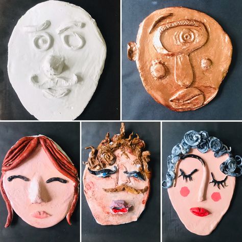 Clay Faces, Dry Clay, Air Dry Clay, Air Dry