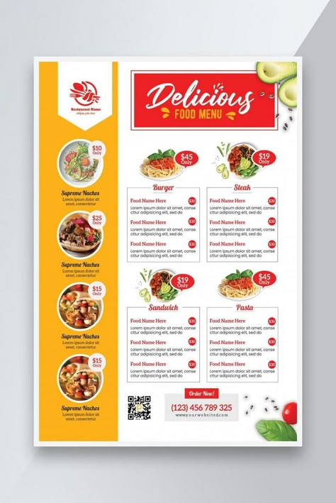 Breakfast Menu Design, Burger Flyer, Drink Menu Design, Menu Card Design, Menue Design, Menu Flyer, Food Menu Template, Coffee Shop Interior Design, Fast Food Menu