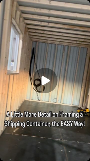 Simple Shipping Containers on Instagram: "A Little More Detail on Framing a Shipping Container, the EASY Way! #shippingcontainer #conex #framing #manufacturing #diy#storage" 10 Ft Shipping Container, Shipping Container Laundry Room, Storage Containers Homes, Storage Container Shelving, Conex Shop, Shipping Container Office Ideas, Storage Container Shed, Container Office Design, Shipping Container Ideas